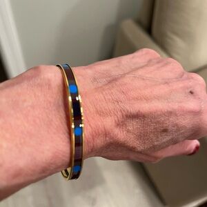 Hermes gold tone thin bangle